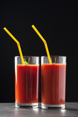 Tomato juice with tomatoes