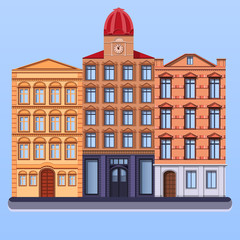 Fototapeta premium City streets, vector illustration