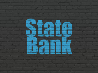Fototapeta premium Banking concept: State Bank on wall background