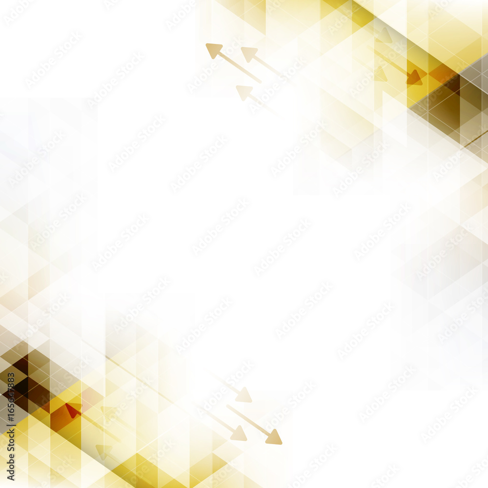Poster technology abstract vector bacgkround with arrows and triangles.