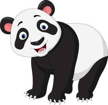 Cartoon happy panda