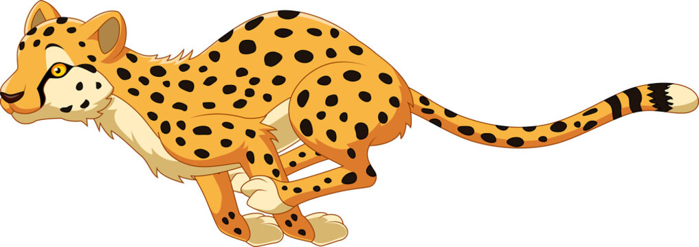 Cartoon cheetah running