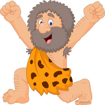 recommend clip art: Cartoon happy caveman