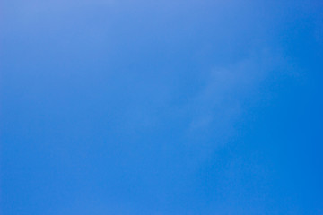 Blue sky without clouds. Empty sky. Copy space.