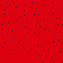 Vector watermelon background with black seeds.