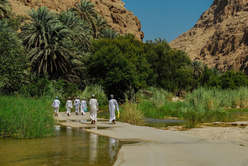 Oman Wadi riverbed