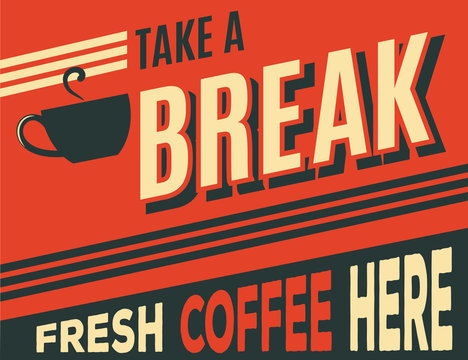 advertising coffee retro poster