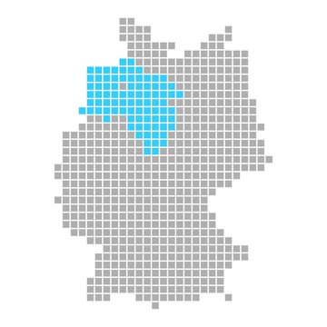 Markierung von Niedersachsen auf Karte von Deutschland