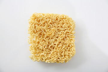 Instant noodles isolated on white background