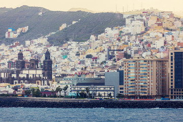 Panorama of Las Palmas with the Cathedral