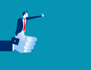 Good. Business concept metaphor. Vector illustration.