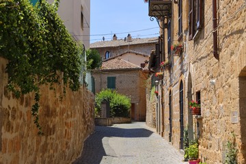 Fototapeta na wymiar Street view of Orvieto, Umbria, Italy