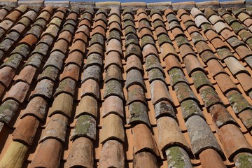 weathered roof tile background