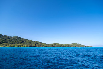 Crystal clear waters of the Andaman Sea,Similan National Park,ta chai island,phuket,thailand.