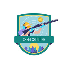 Shooting Skeet. The logo of the sports club. - 165656073