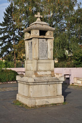 Fototapeta na wymiar Monument to Hanged Bishop Milentija and other Serbian patriots in Nis. Serbia