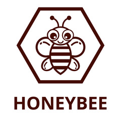 bee outline label