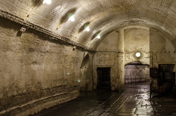 Fototapeta na wymiar Underground corridor in brewery