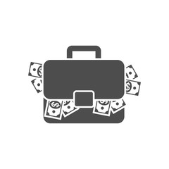 Briefcase with money