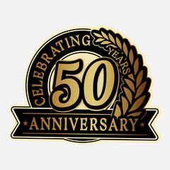 50 years anniversary logo template. Vector and illustration.
