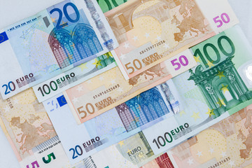 Euro money banknotes