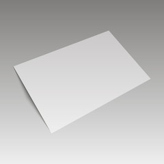 Blank business card, postcard vector illustration