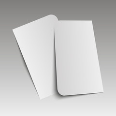 Blank business card, postcard vector illustration