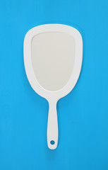 Top view image of vintage hand mirror