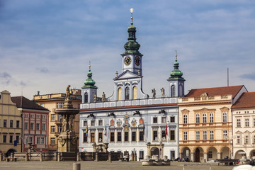 Fototapeta na wymiar Main Square of Ceske Budejovice