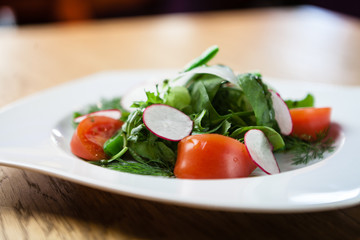 fresh salad on a plate
