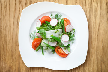 fresh salad on a plate