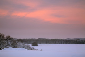 Landscape near Maselga village. Kargopol district. Arkhangelsk Oblast. Russia