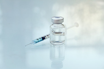 Medical vials for injection with a syringe