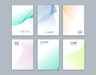 Set of cover design with background of geometric lines. Modern design. Vector design covers