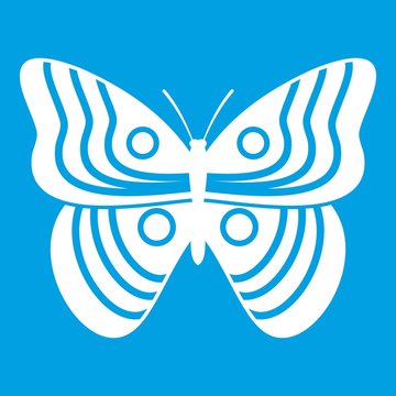 Stripped butterfly icon white