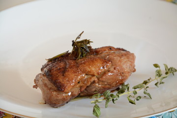 kaczka, pieczona, mięta, ptasina © Micha