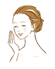 女性　きれい　笑う　美容