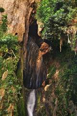 Waterfall in Ein Gedi national park. Israel