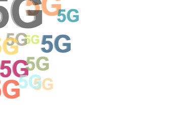 Hintergrund aus bunten 5G