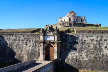 Front of the fort of Graça. Elvas. Alentejo Region. Portugal