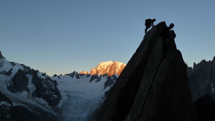 Alpinisme sur une arete