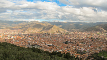 Fototapeta na wymiar A cityscape of Cusco, Peru