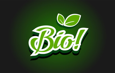 Bio text logo icon design