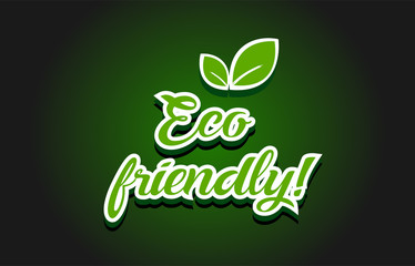 Eco friendly text logo icon design