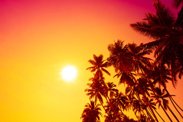 Fototapeta na wymiar Tropical beach sunset