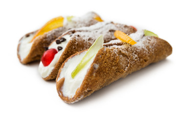 Sicilian Cannoli, Italian Dessert 