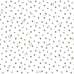 Seamless background with irregular dots, spots and circles. Dry brush and ink pattern.