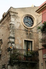 Fototapeta na wymiar detail of houses in Taormina
