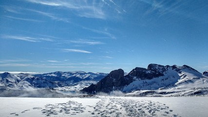 Ski resort mountains