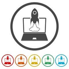 Start Up, Business start up icons set